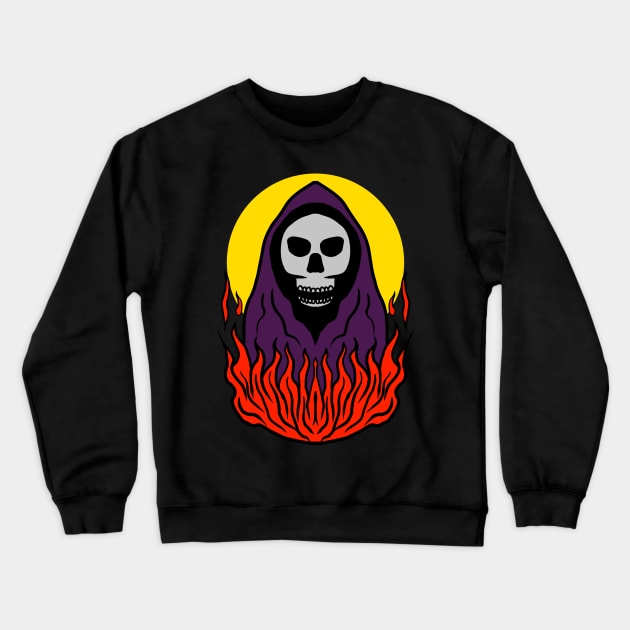 Skull Victim Burn it All Crewneck Sweatshirt by nefuku